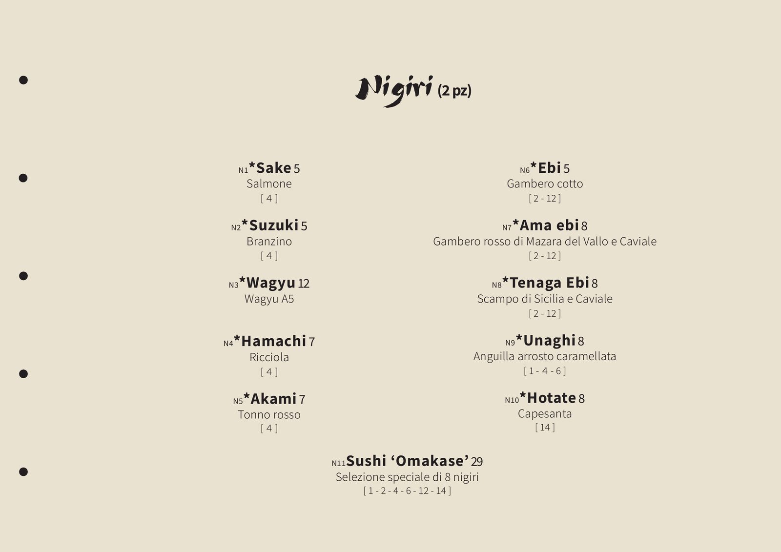 Nami menu, page 14