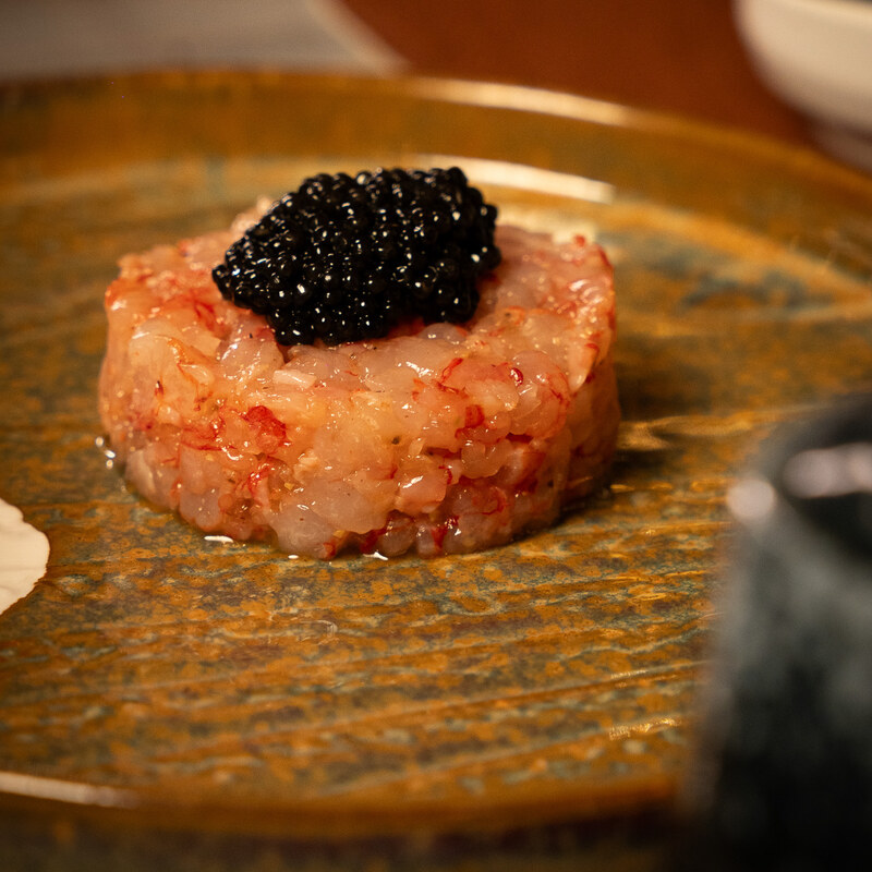 Umi no Daiyamondo, sweet prawn tartare with yuzu sauce and Royal Oscietra caviar